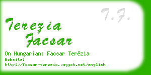 terezia facsar business card